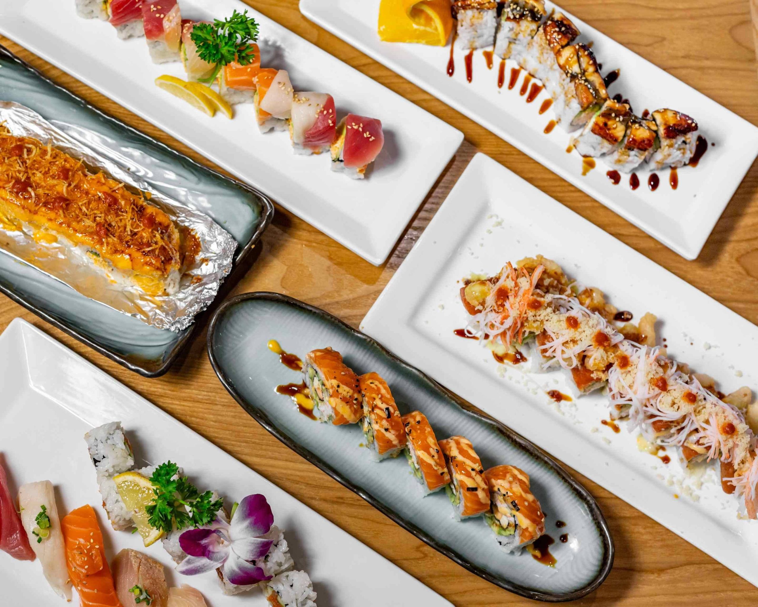 Freshly prepared Japanese food at Royal Sushi and Teriyaki