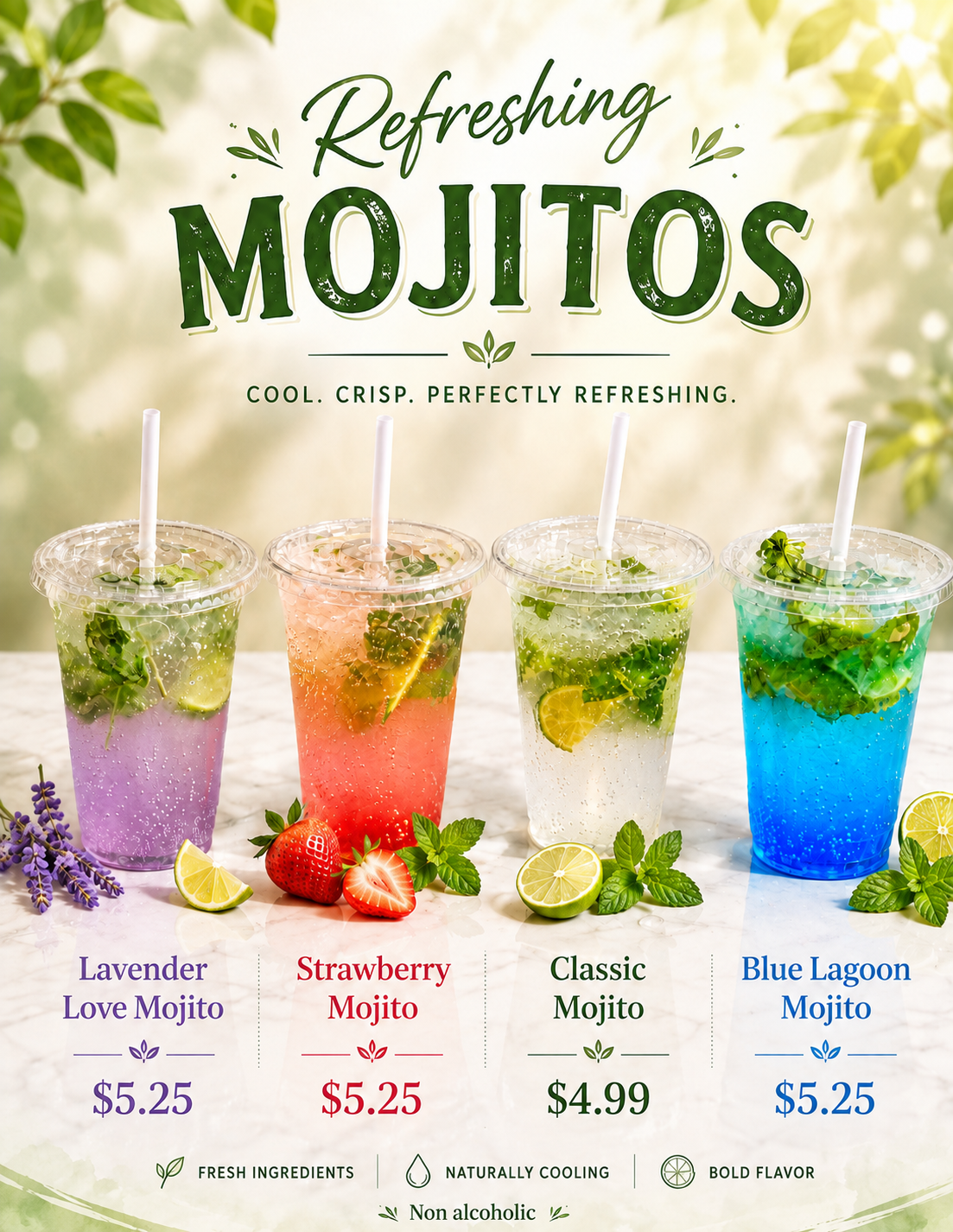 Refreshing Mojitos at Royal Sushi and Teriyaki